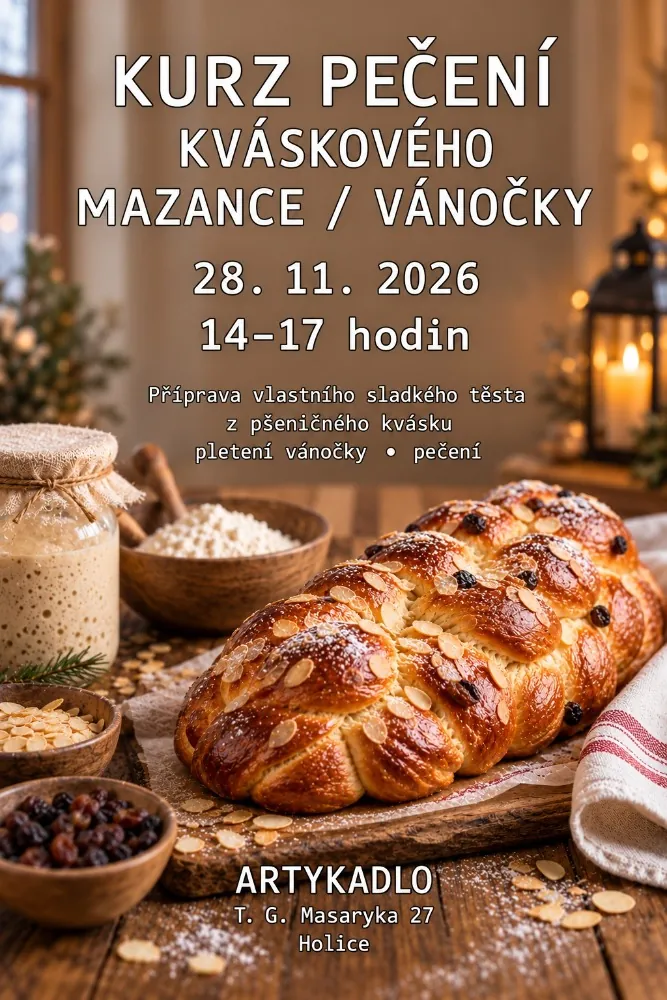 Plakát – Kurz pečení kváskové vánočky